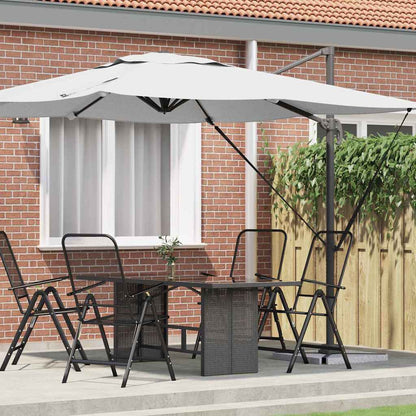 Roma Parasol Beige 286 x 285 x 265 cm Polyester and Aluminium