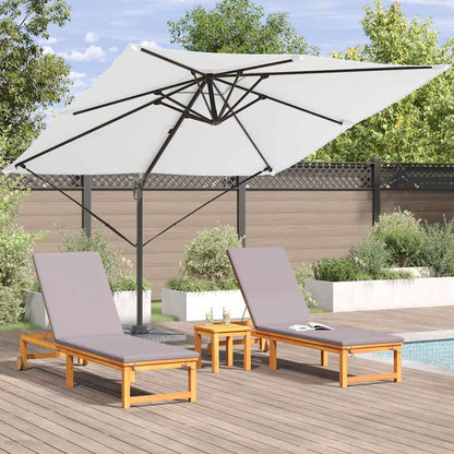 Roma Parasol Beige 286 x 285 x 265 cm Polyester and Aluminium