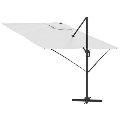 Roma Parasol Beige 286 x 285 x 265 cm Polyester and Aluminium