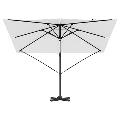 Roma Parasol Beige 286 x 285 x 265 cm Polyester and Aluminium