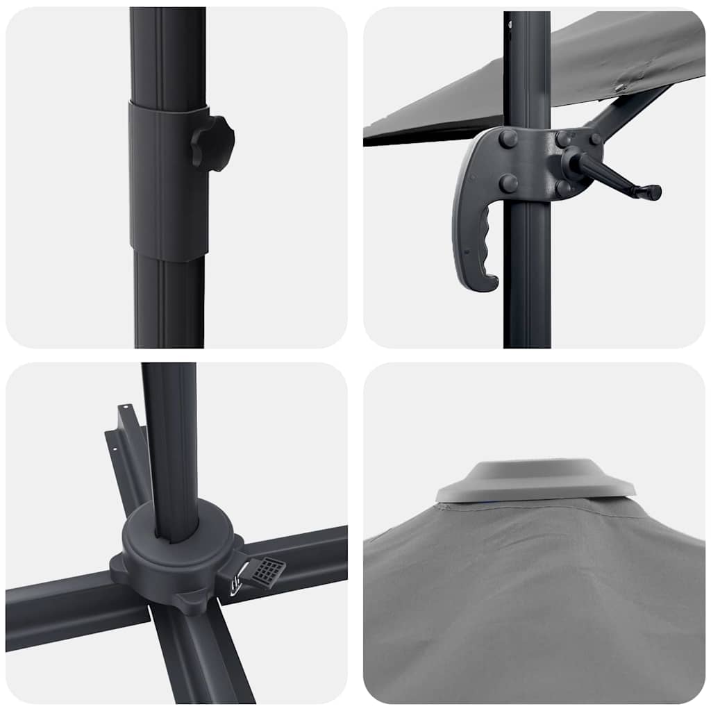 Roma Parasol Anthracite 286 x 285 x 265 cm