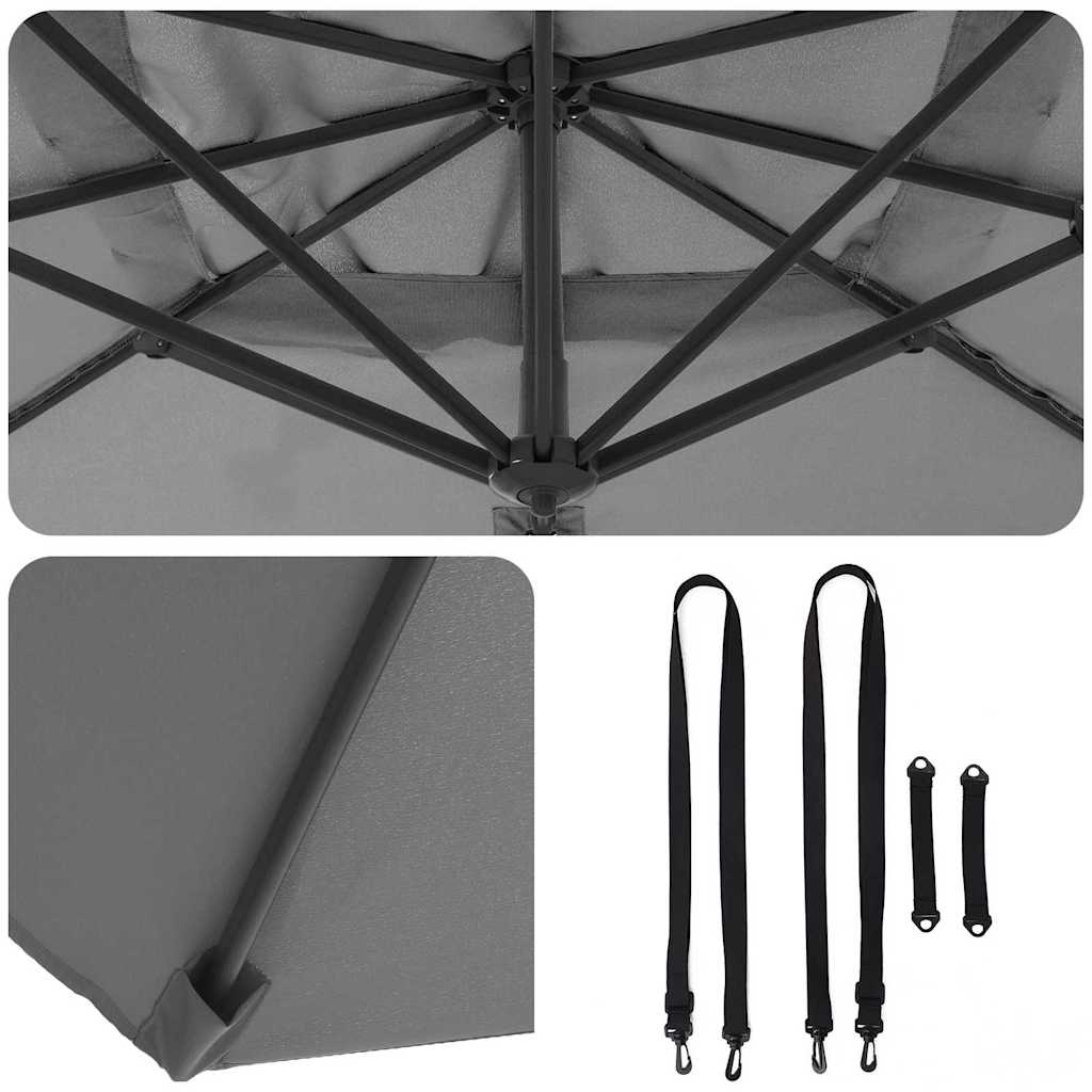 Roma Parasol Anthracite 286 x 285 x 265 cm