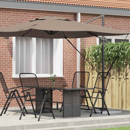 Roma Parasol Taupe 286 x 285 x 265 cm Polyester and Aluminium