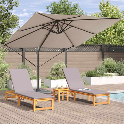 Roma Parasol Taupe 286 x 285 x 265 cm Polyester and Aluminium