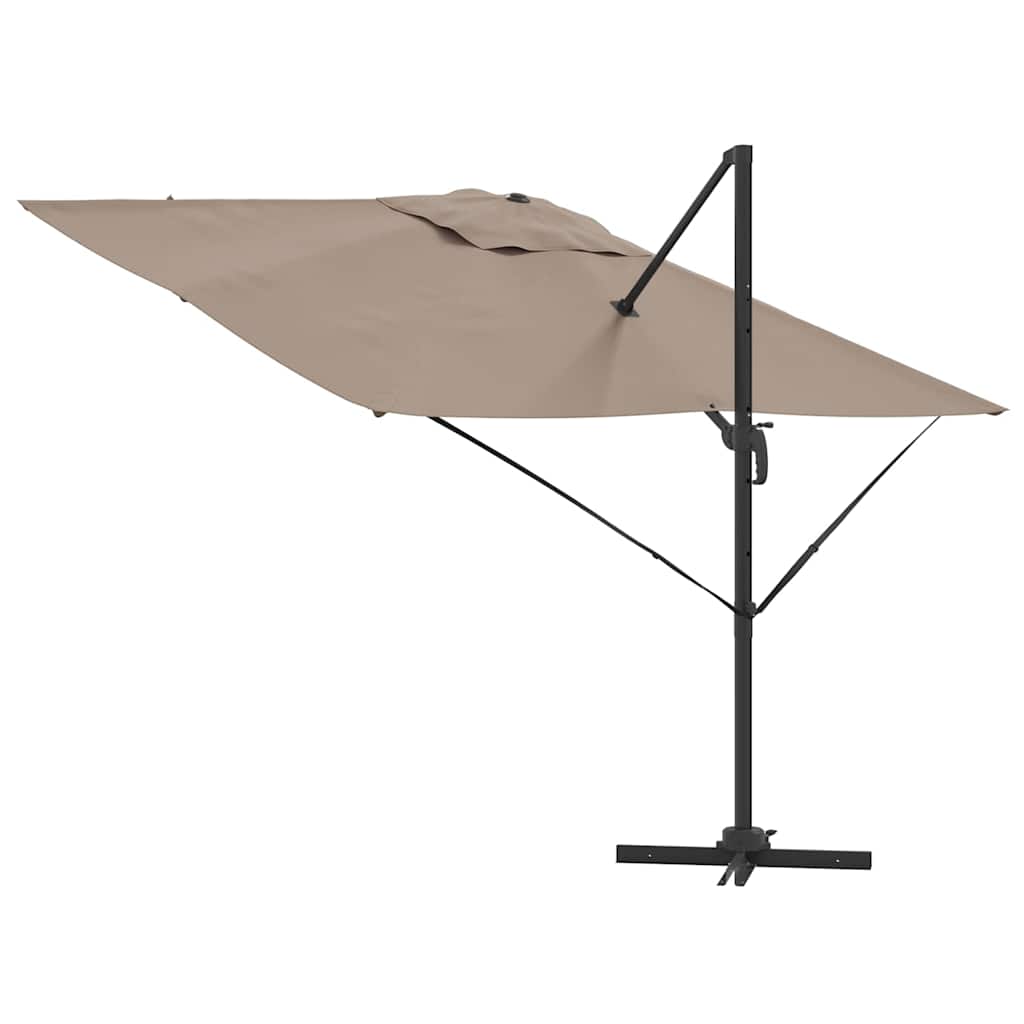 Roma Parasol Taupe 286 x 285 x 265 cm Polyester and Aluminium