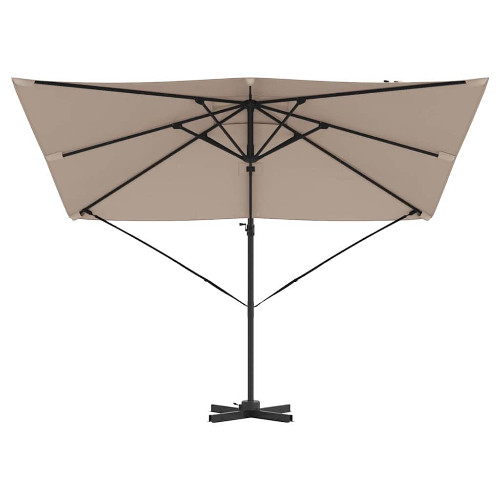 Roma Parasol Taupe 286 x 285 x 265 cm Polyester and Aluminium