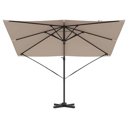 Roma Parasol Taupe 286 x 285 x 265 cm Polyester and Aluminium