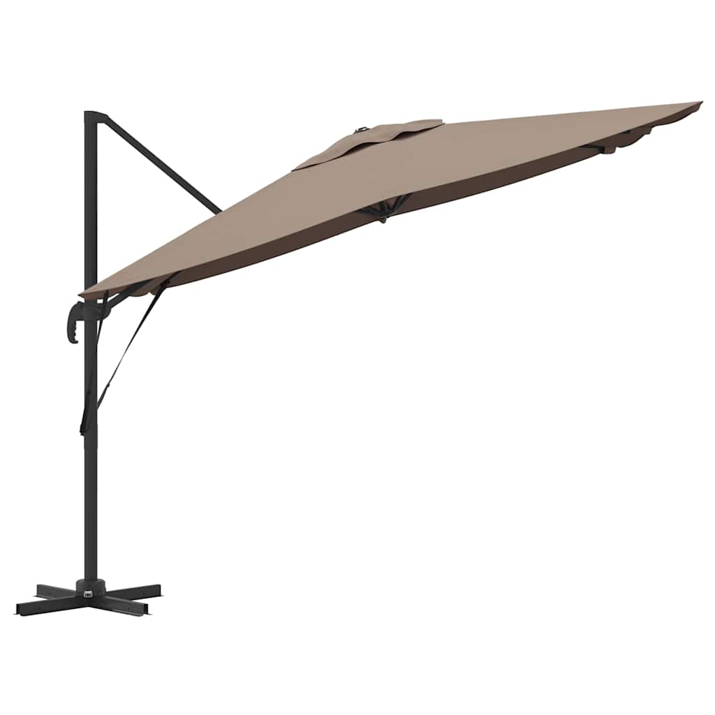 Roma Parasol Taupe 286 x 285 x 265 cm Polyester and Aluminium