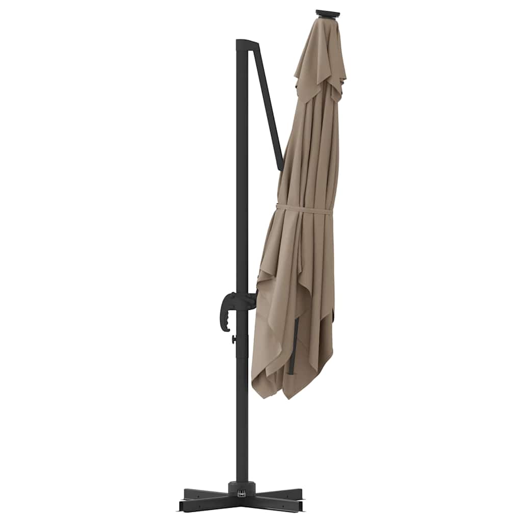 Roma Parasol Taupe 286 x 285 x 265 cm Polyester and Aluminium