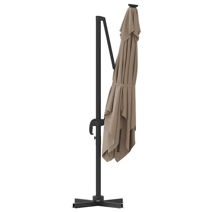 Roma Parasol Taupe 286 x 285 x 265 cm Polyester and Aluminium