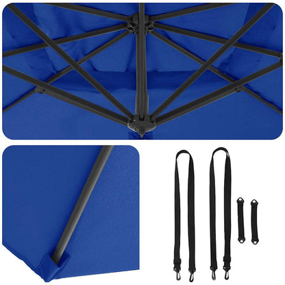 Roma Parasol Blue 286 x 285 x 265 cm Polyester and Aluminium