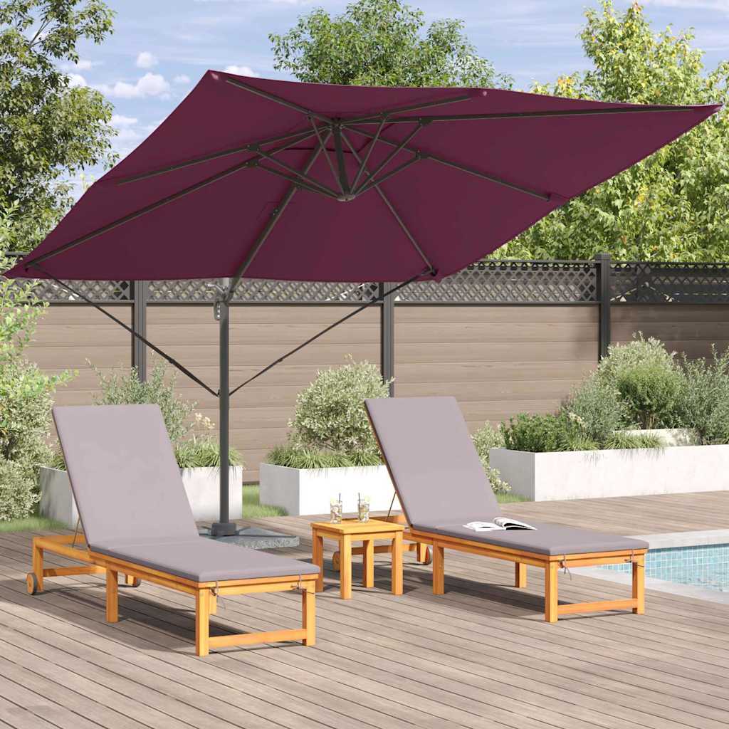 Roma Parasol Red 286 x 285 x 265 cm Polyester and Aluminium