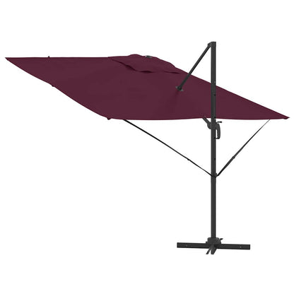 Roma Parasol Red 286 x 285 x 265 cm Polyester and Aluminium