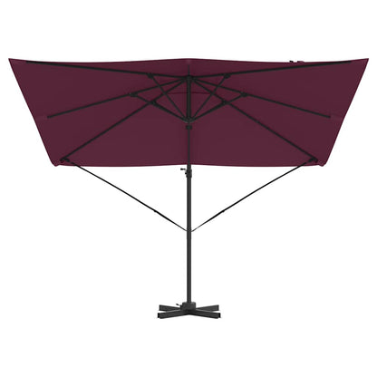 Roma Parasol Red 286 x 285 x 265 cm Polyester and Aluminium