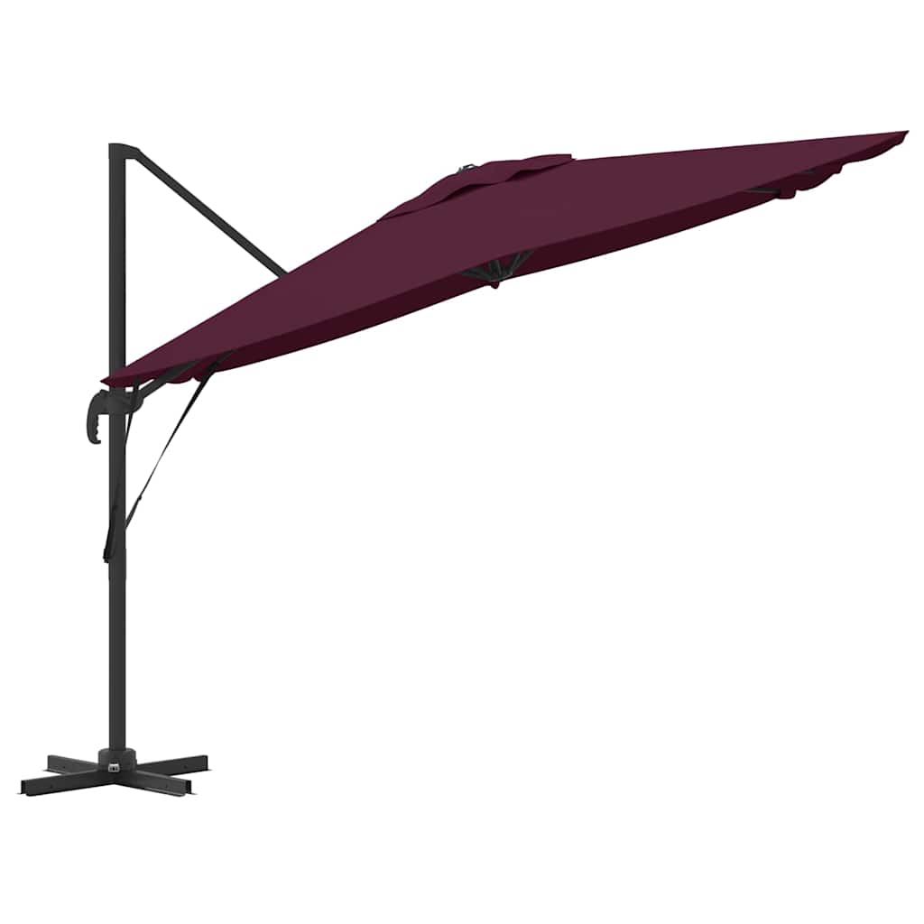 Roma Parasol Red 286 x 285 x 265 cm Polyester and Aluminium