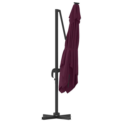 Roma Parasol Red 286 x 285 x 265 cm Polyester and Aluminium