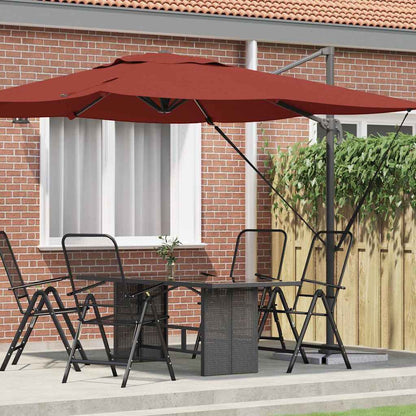 Roma Parasol Red 286 x 285 x 265 cm Polyester and Aluminium