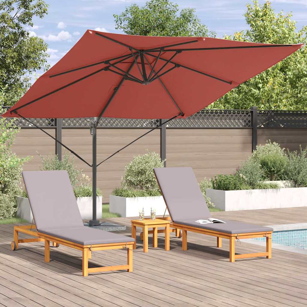 Roma Parasol Red 286 x 285 x 265 cm Polyester and Aluminium