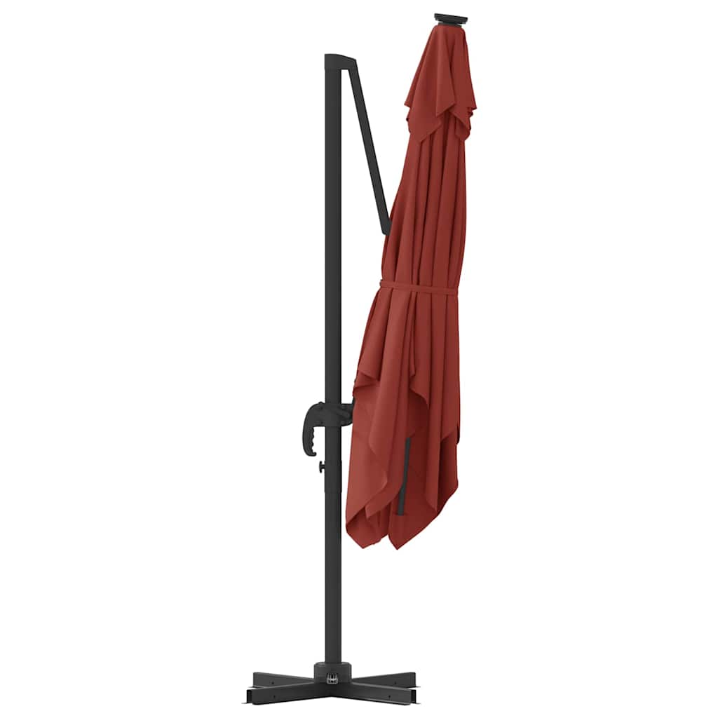 Roma Parasol Red 286 x 285 x 265 cm Polyester and Aluminium