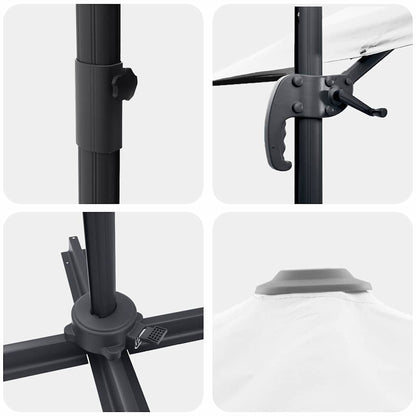 Cantilever Roma Parasol Beige and Black 352 x 251 x 260 cm