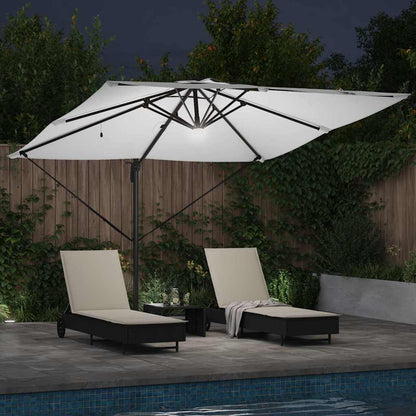 Roma Parasol Beige 286 x 285 x 270 cm Aluminium and Polyester