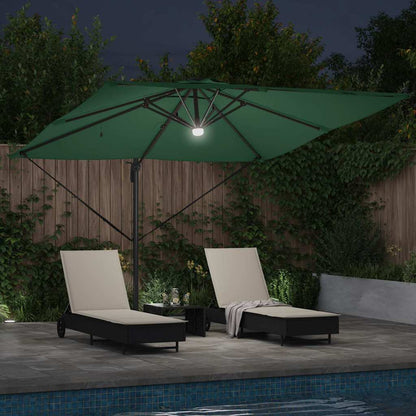 Roma Parasol Green 286 x 285 x 270 cm Aluminium and Polyester