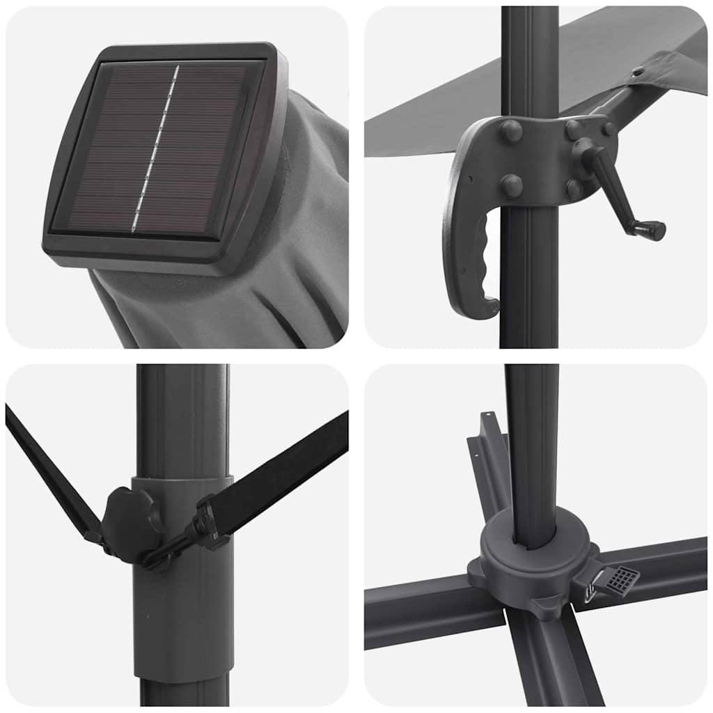 Roma Parasol Anthracite 286 x 285 x 270 cm