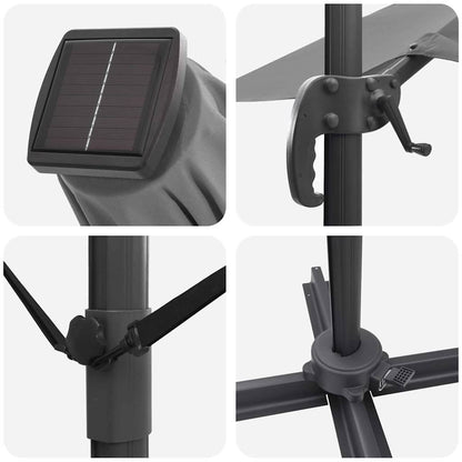 Roma Parasol Anthracite 286 x 285 x 270 cm