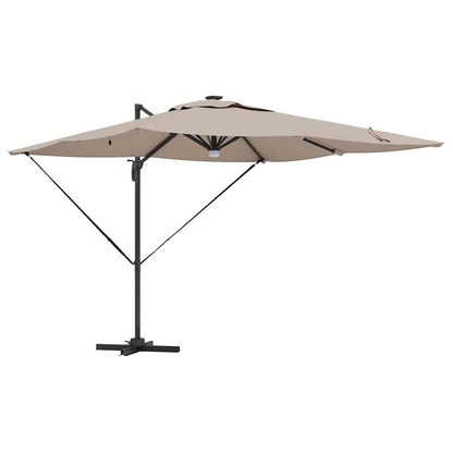 Roma Parasol Taupe 286 x 285 x 270 cm Aluminium and Polyester