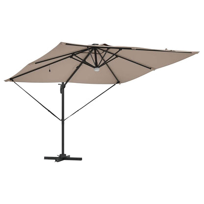 Roma Parasol Taupe 286 x 285 x 270 cm Aluminium and Polyester