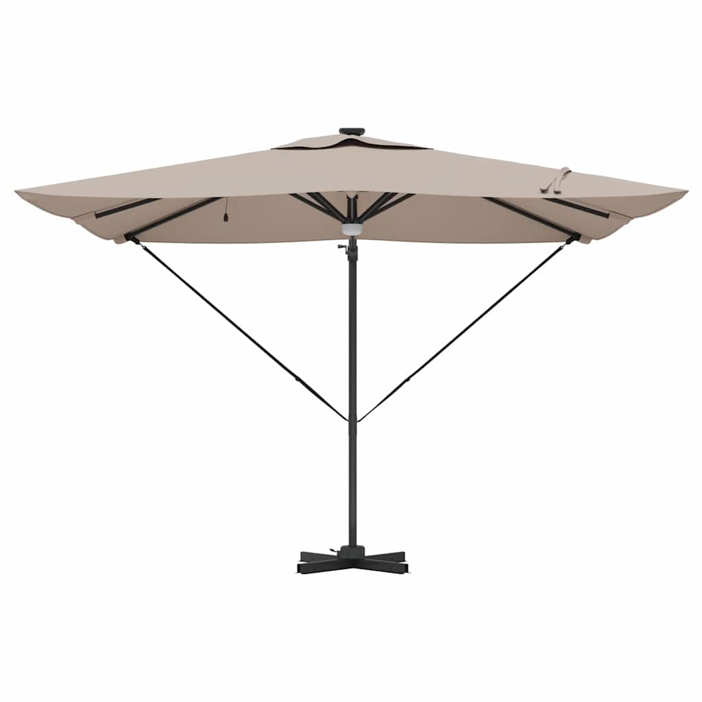 Roma Parasol Taupe 286 x 285 x 270 cm Aluminium and Polyester