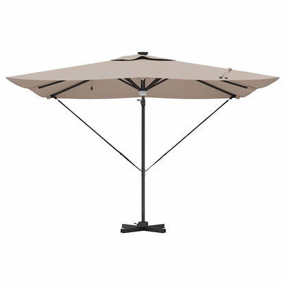 Roma Parasol Taupe 286 x 285 x 270 cm Aluminium and Polyester