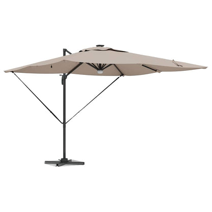 Roma Parasol Taupe 286 x 285 x 270 cm Aluminium and Polyester