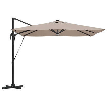 Roma Parasol Taupe 286 x 285 x 270 cm Aluminium and Polyester