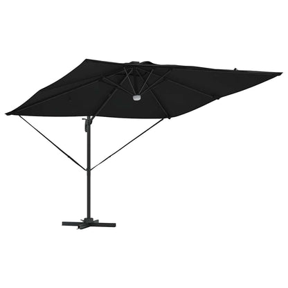 Roma Parasol Black 286 x 285 x 270 cm Aluminium and Polyester