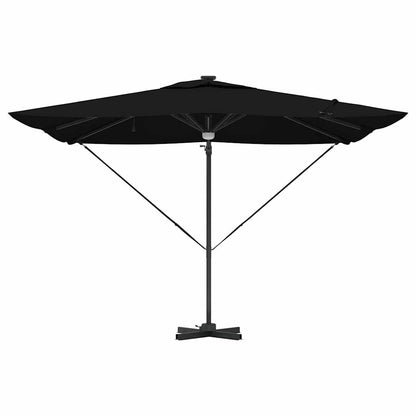Roma Parasol Black 286 x 285 x 270 cm Aluminium and Polyester