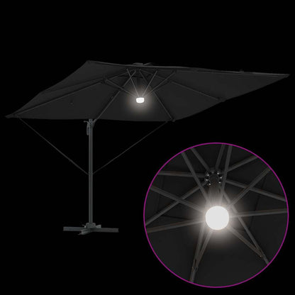Roma Parasol Black 286 x 285 x 270 cm Aluminium and Polyester