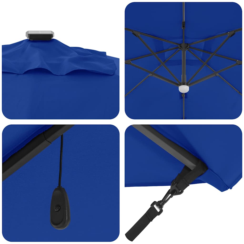 Roma Parasol Blue 286 x 285 x 270 cm Aluminium and Polyester