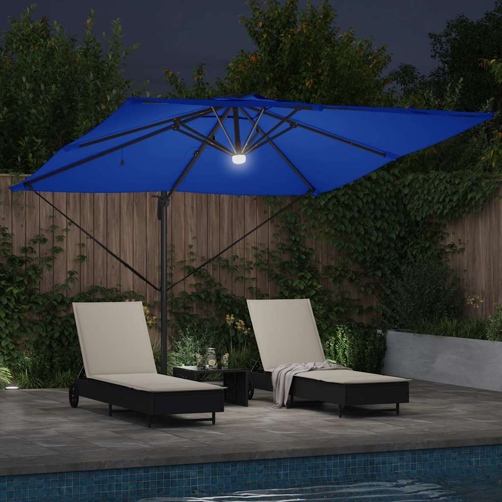 Roma Parasol Blue 286 x 285 x 270 cm Aluminium and Polyester