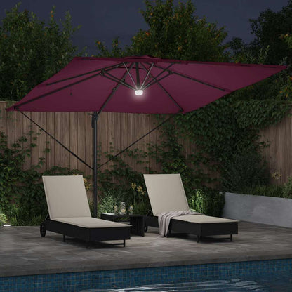 Roma Parasol Red 286 x 285 x 270 cm Aluminium and Polyester