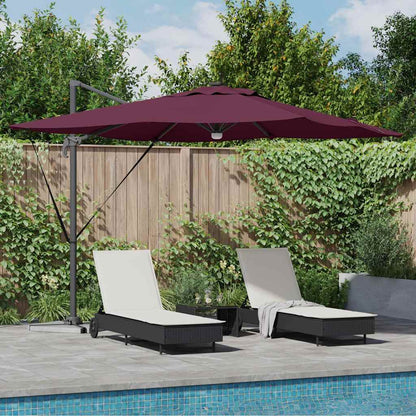 Roma Parasol Red 286 x 285 x 270 cm Aluminium and Polyester