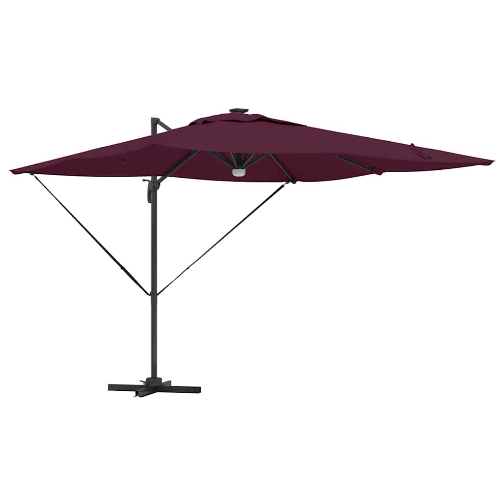 Roma Parasol Red 286 x 285 x 270 cm Aluminium and Polyester