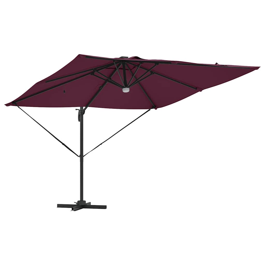 Roma Parasol Red 286 x 285 x 270 cm Aluminium and Polyester