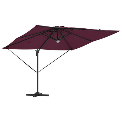 Roma Parasol Red 286 x 285 x 270 cm Aluminium and Polyester