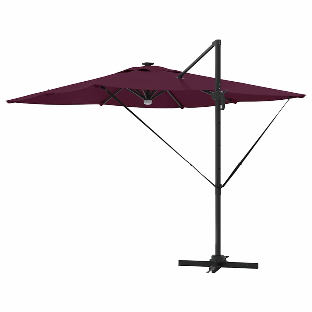 Roma Parasol Red 286 x 285 x 270 cm Aluminium and Polyester