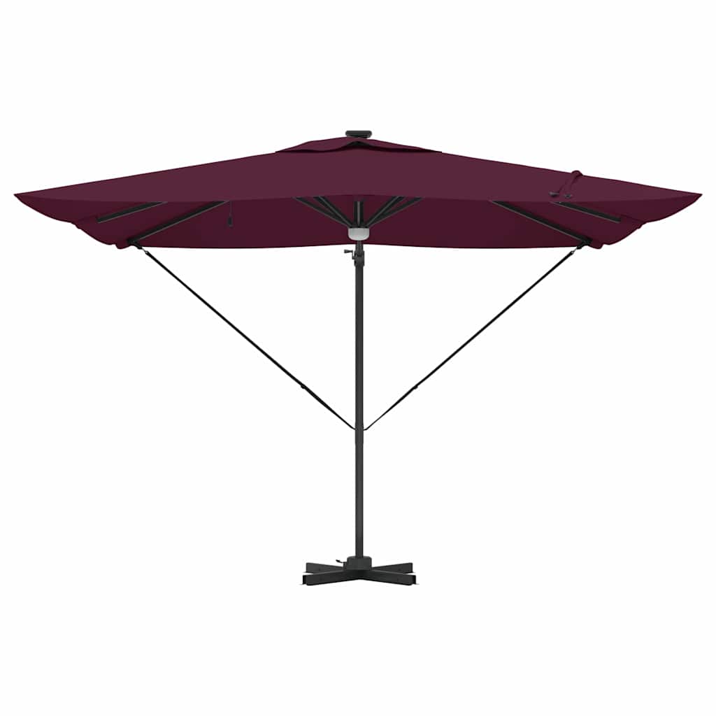 Roma Parasol Red 286 x 285 x 270 cm Aluminium and Polyester