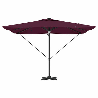 Roma Parasol Red 286 x 285 x 270 cm Aluminium and Polyester