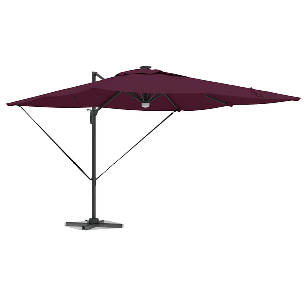 Roma Parasol Red 286 x 285 x 270 cm Aluminium and Polyester