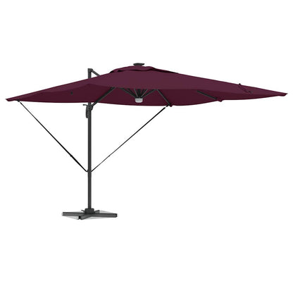 Roma Parasol Red 286 x 285 x 270 cm Aluminium and Polyester
