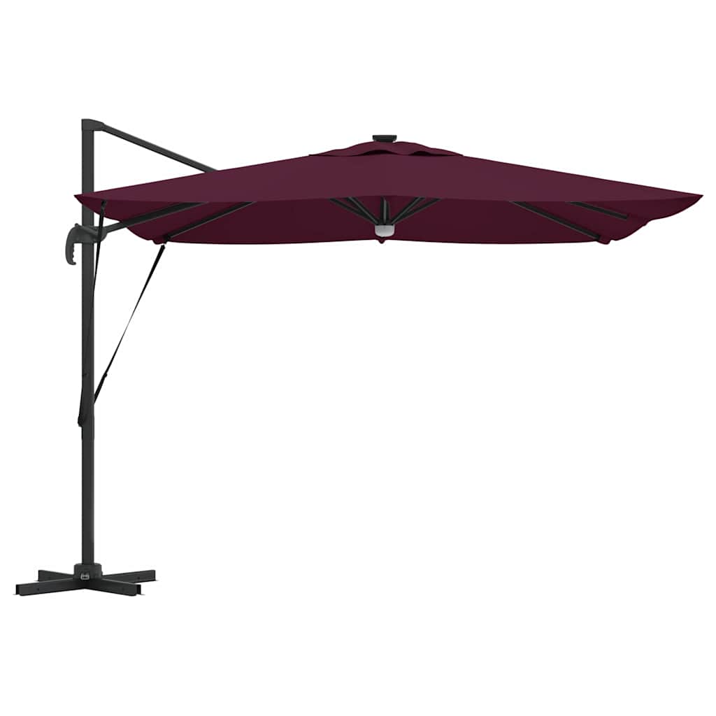 Roma Parasol Red 286 x 285 x 270 cm Aluminium and Polyester